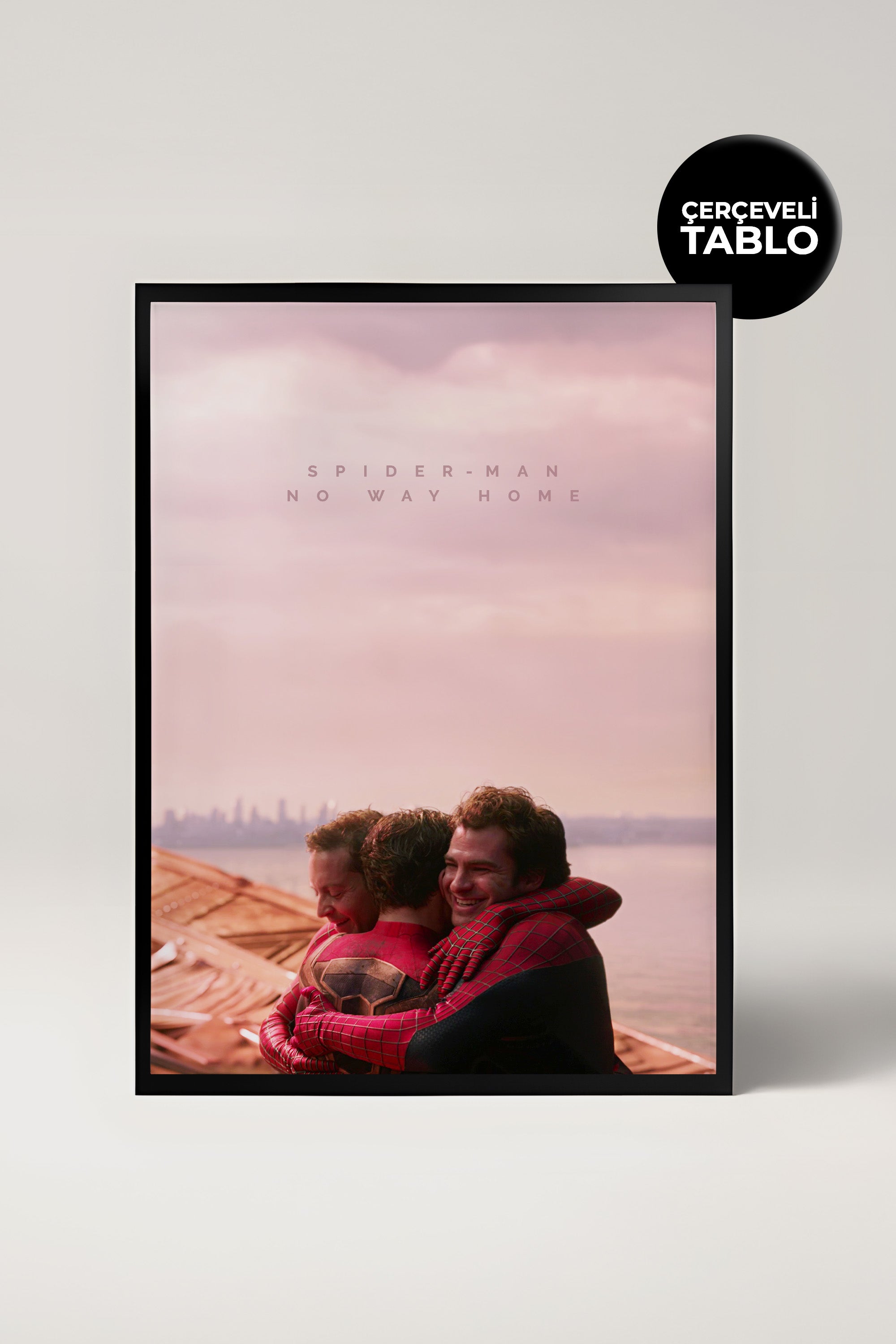Spider Man No Way Home Tasarımlı Çerçeveli Minimal Film Tablo