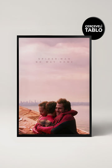 Spider Man No Way Home Tasarımlı Çerçeveli Minimal Film Tablo