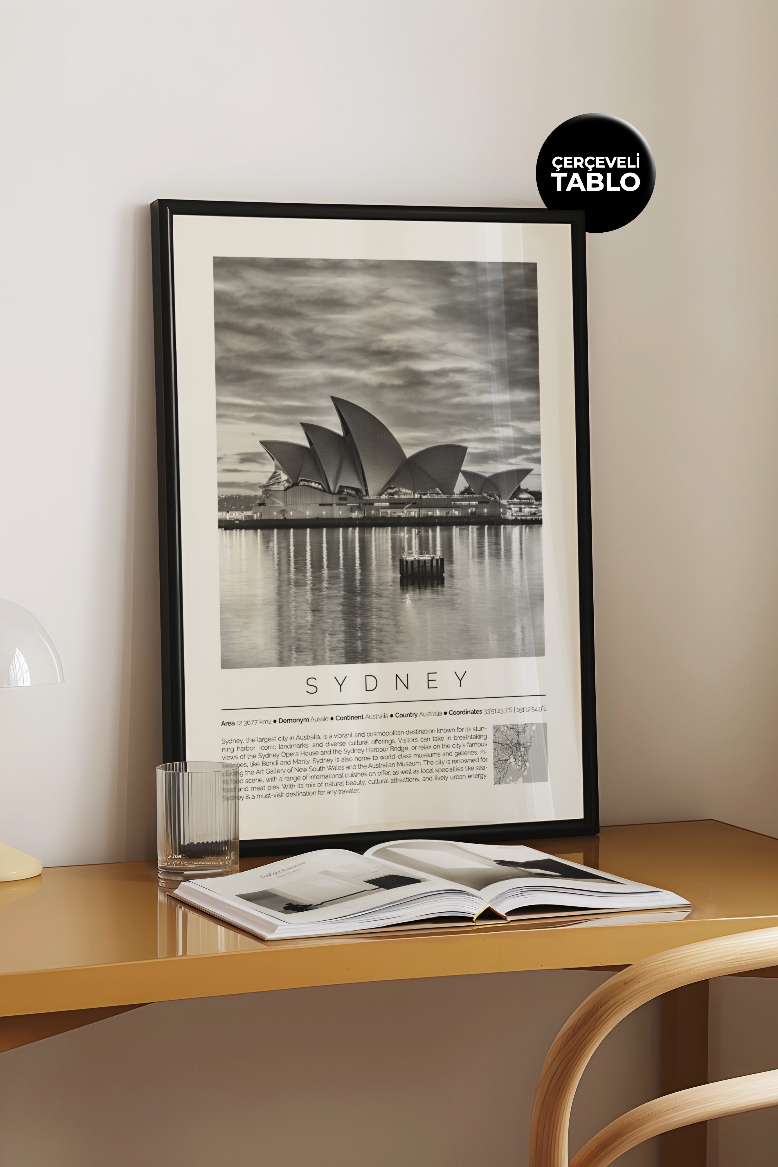 Sydney Avustralya Dünya Şehirleri Koleksiyonu Çerçeveli Tablo