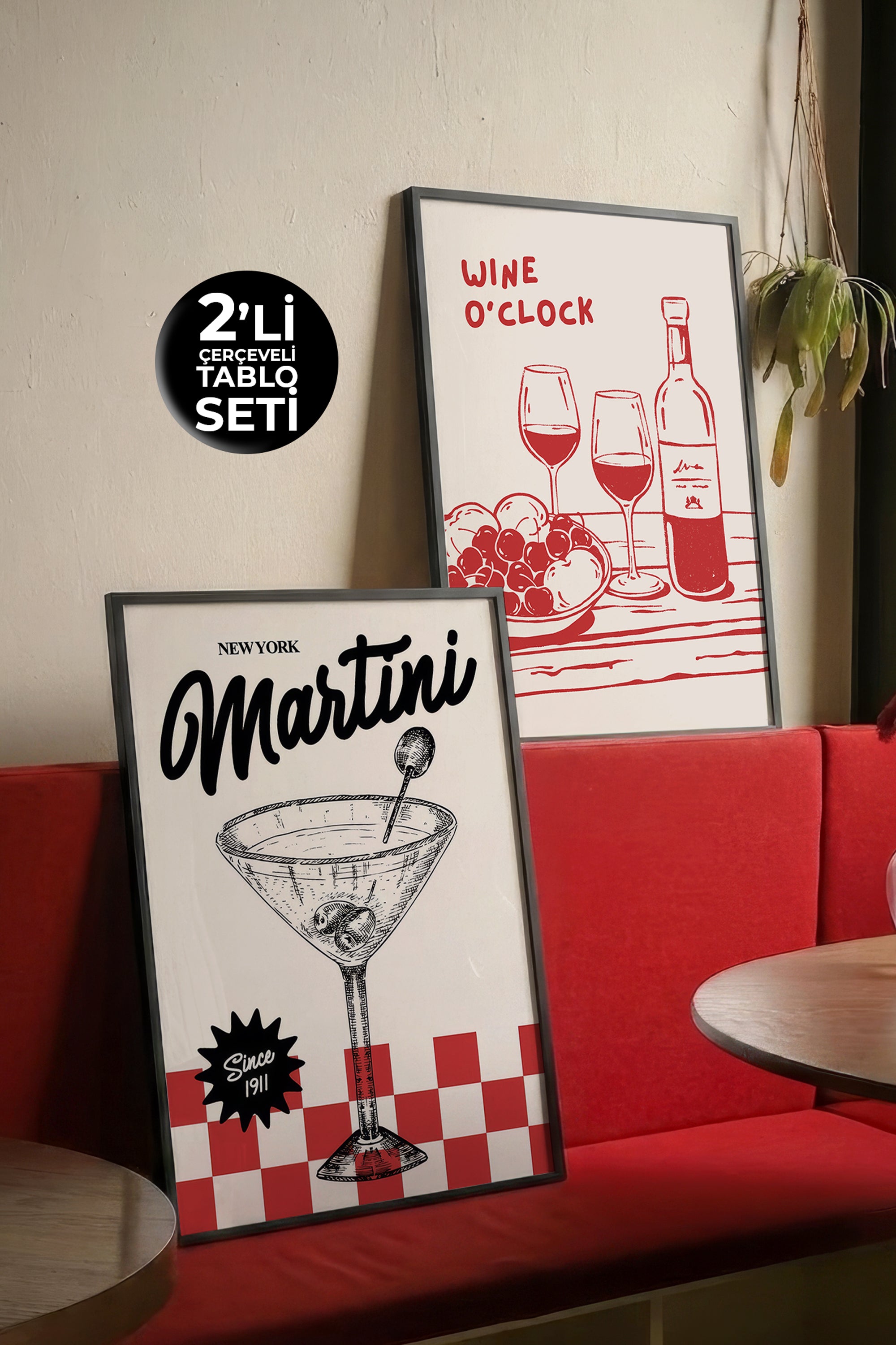 Mutfak, Salon, Yemek Odası, 2'li Çerçeveli Tasarım Tablo Setleri, Kitchen Essentials Koleksiyonu