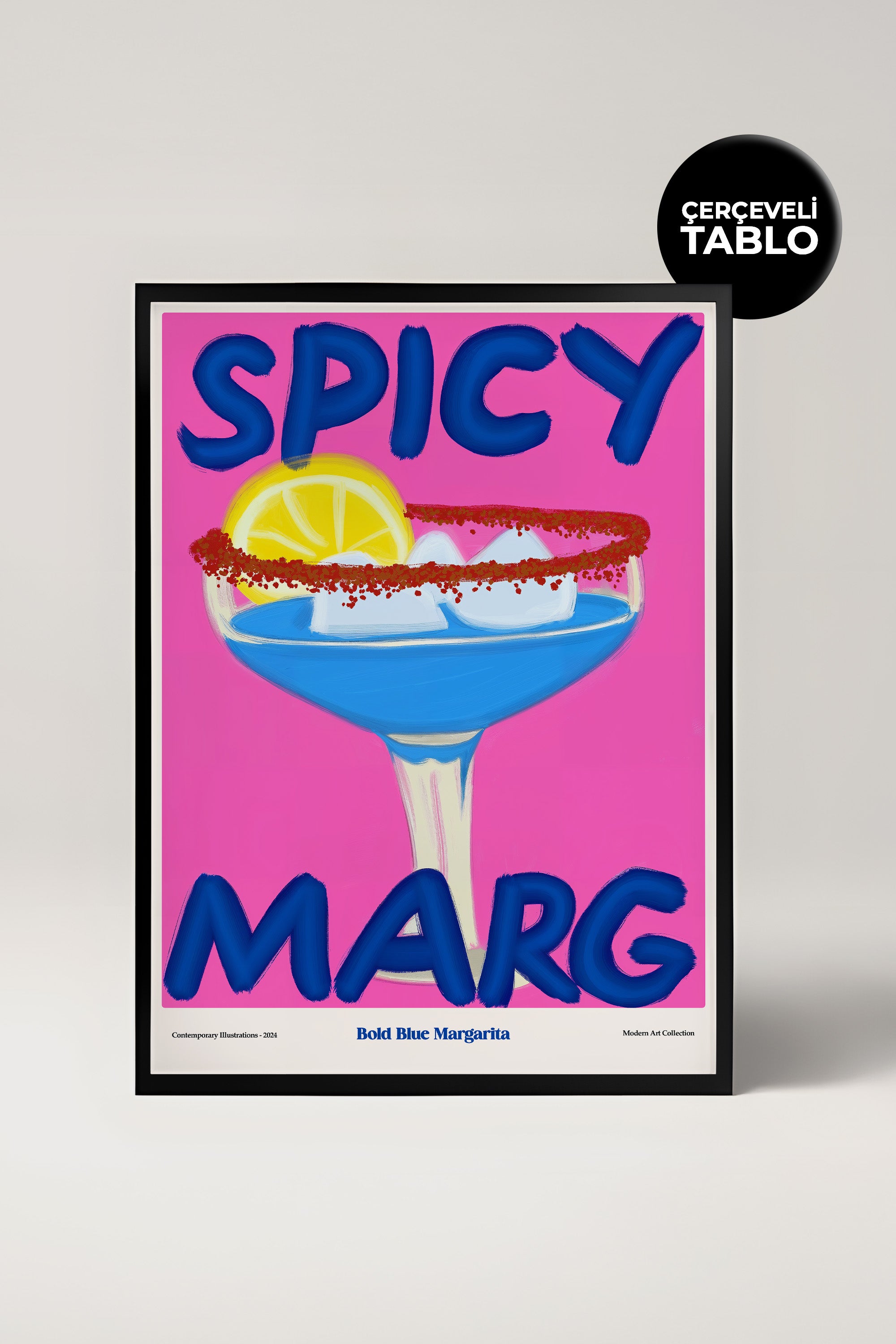 Spicy Marg Çerçeveli Tasarım Tablo Dolce Vita Koleksiyonu