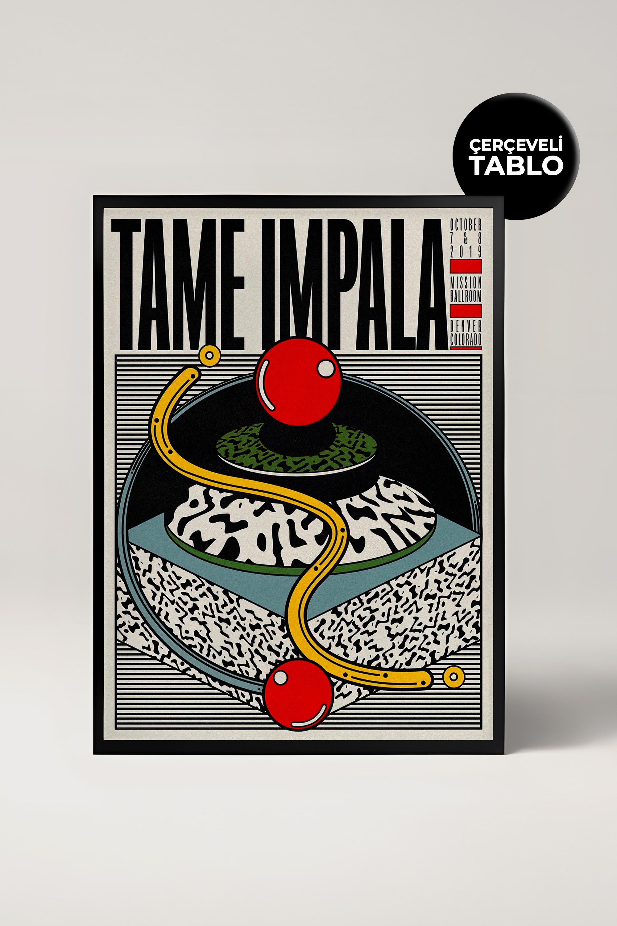 Tame Impala No:1 Konser Tasarımlı Retro Çerçeveli Tasarım Tablo