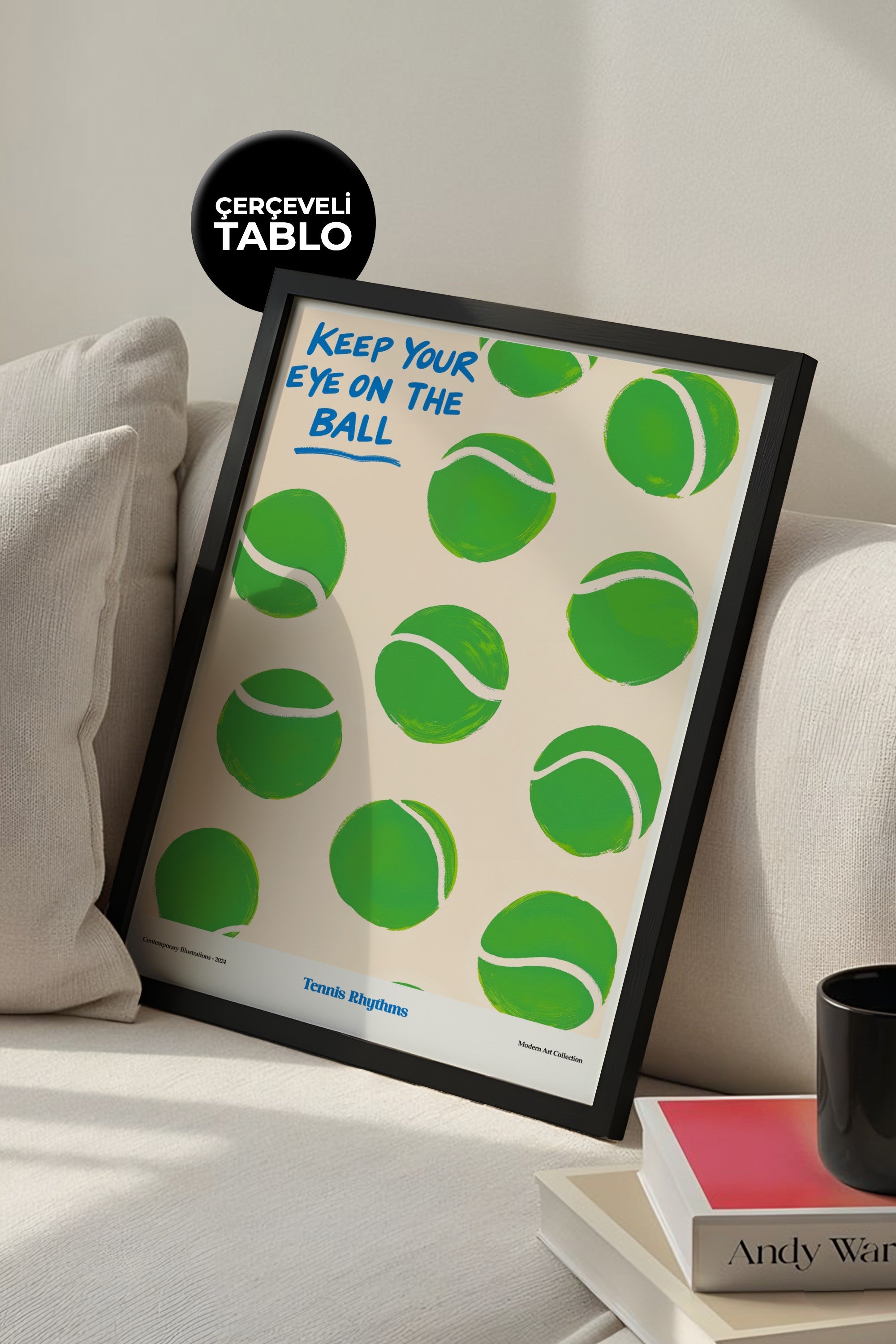 Tennis Rhythms Çerçeveli Tasarım Tablo Dolce Vita Koleksiyonu