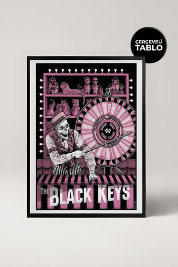 The Black Keys Konser Tasarımlı Retro Çerçeveli Tasarım Tablo