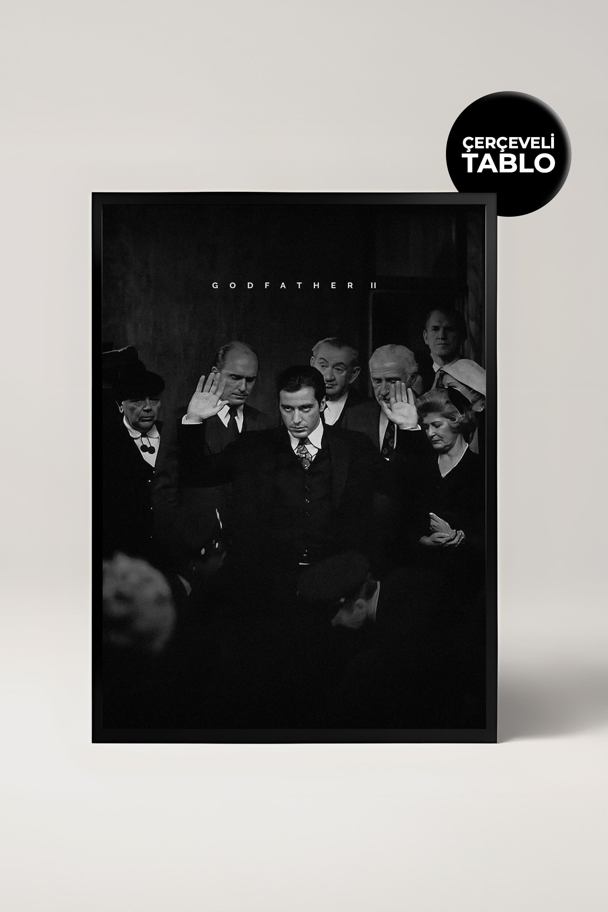 The Godfather Part II Tasarımlı Çerçeveli Minimal Film Tablo
