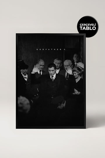 The Godfather Part II Tasarımlı Çerçeveli Minimal Film Tablo