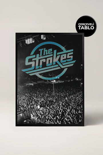 The Strokes Konser Tasarımlı Retro Çerçeveli Tasarım Tablo No:2