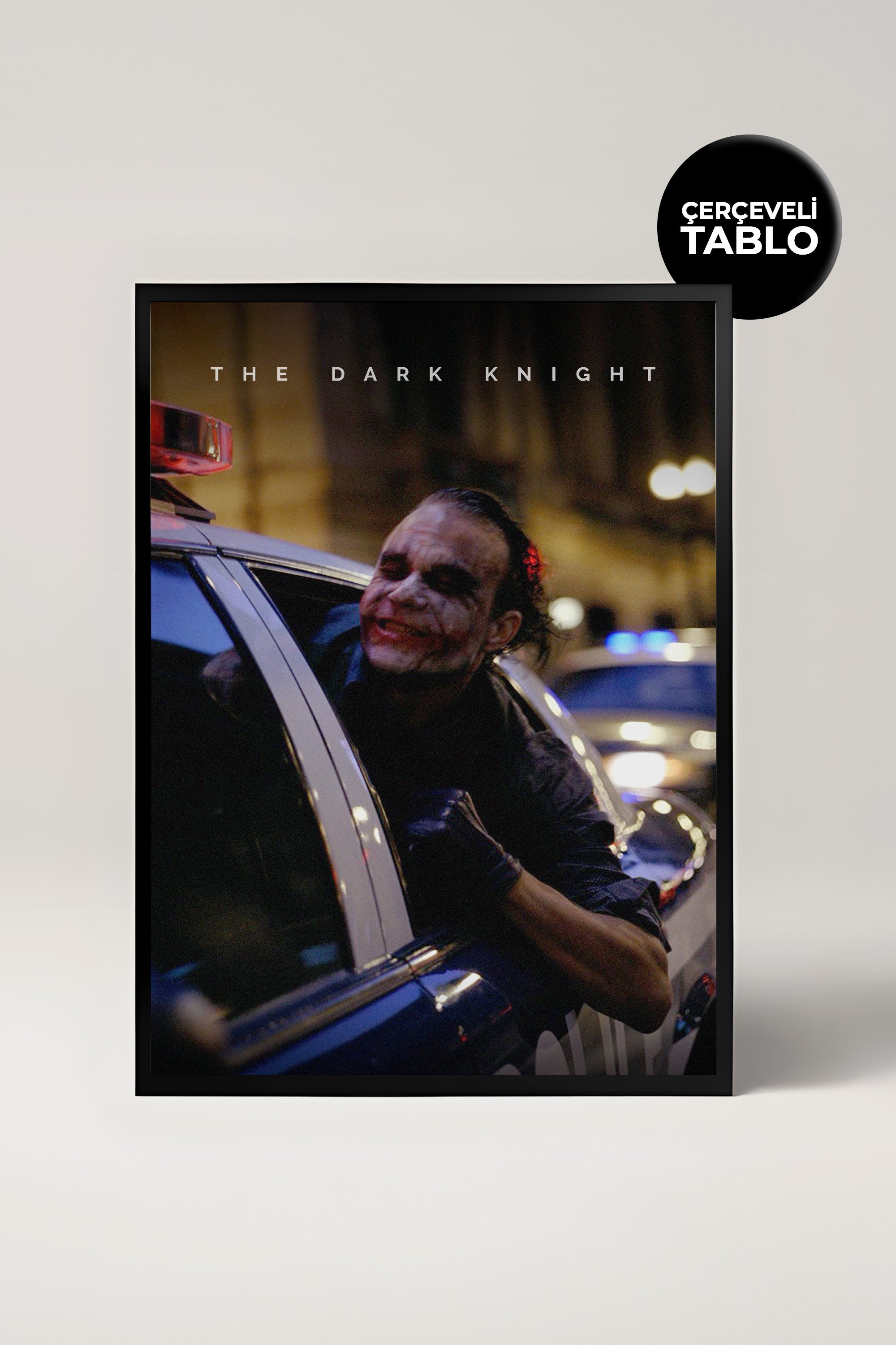 Heath Ledger The Dark Knight Tasarımlı Çerçeveli Minimal Film Tablo