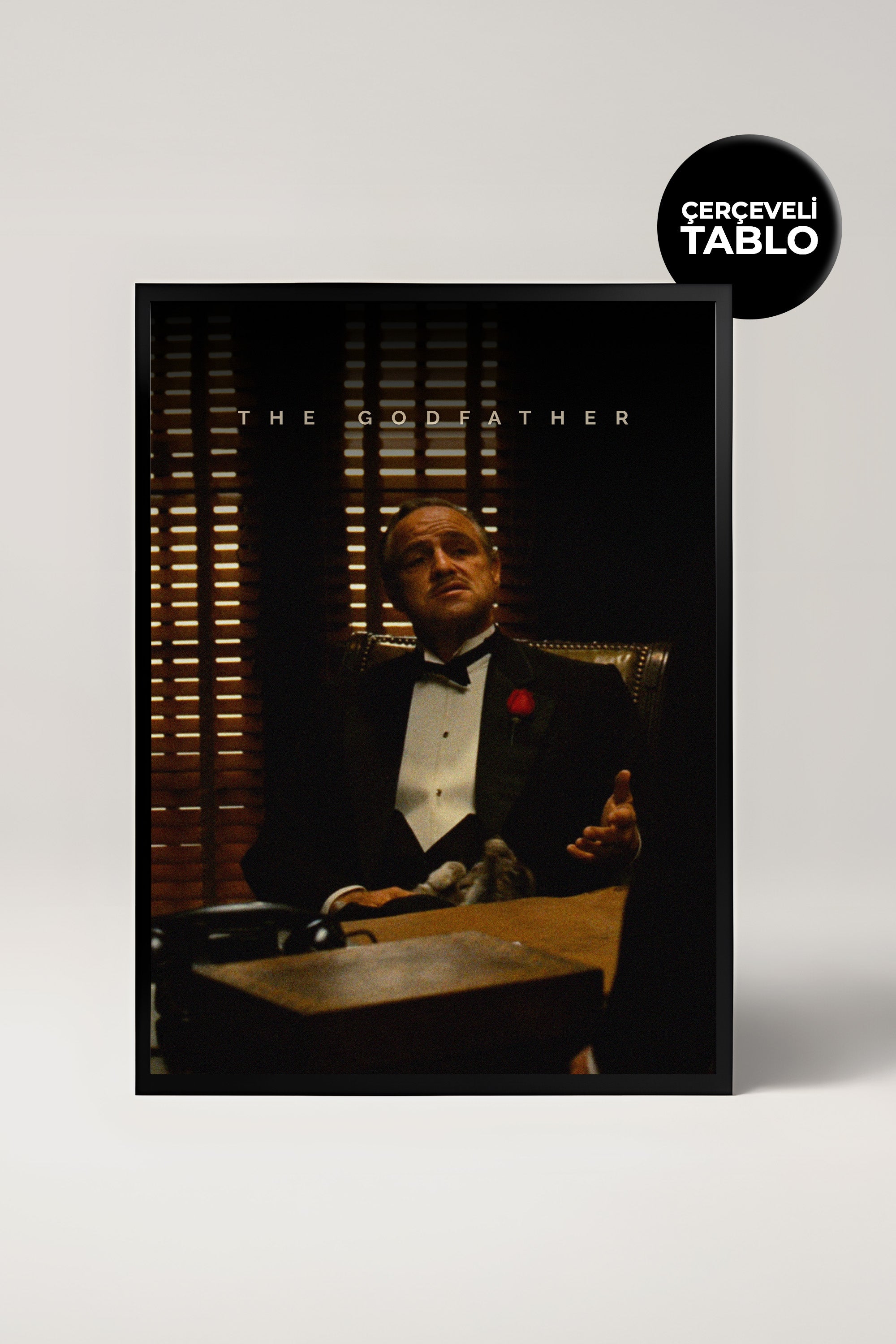 Marlon Brando The Godfather Tasarımlı Çerçeveli Minimal Film Tablo