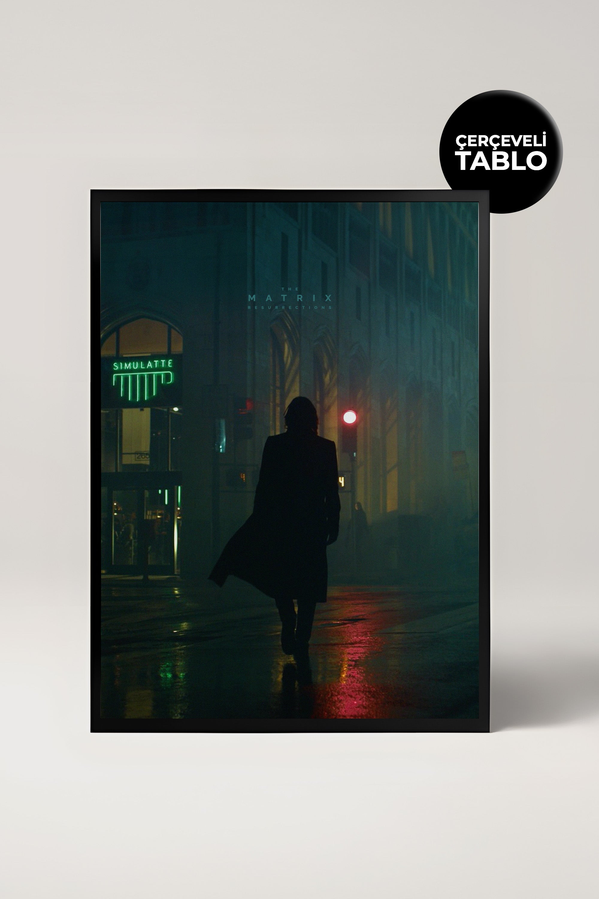 The Matrix Resurrections Tasarımlı Çerçeveli Minimal Film Tablo