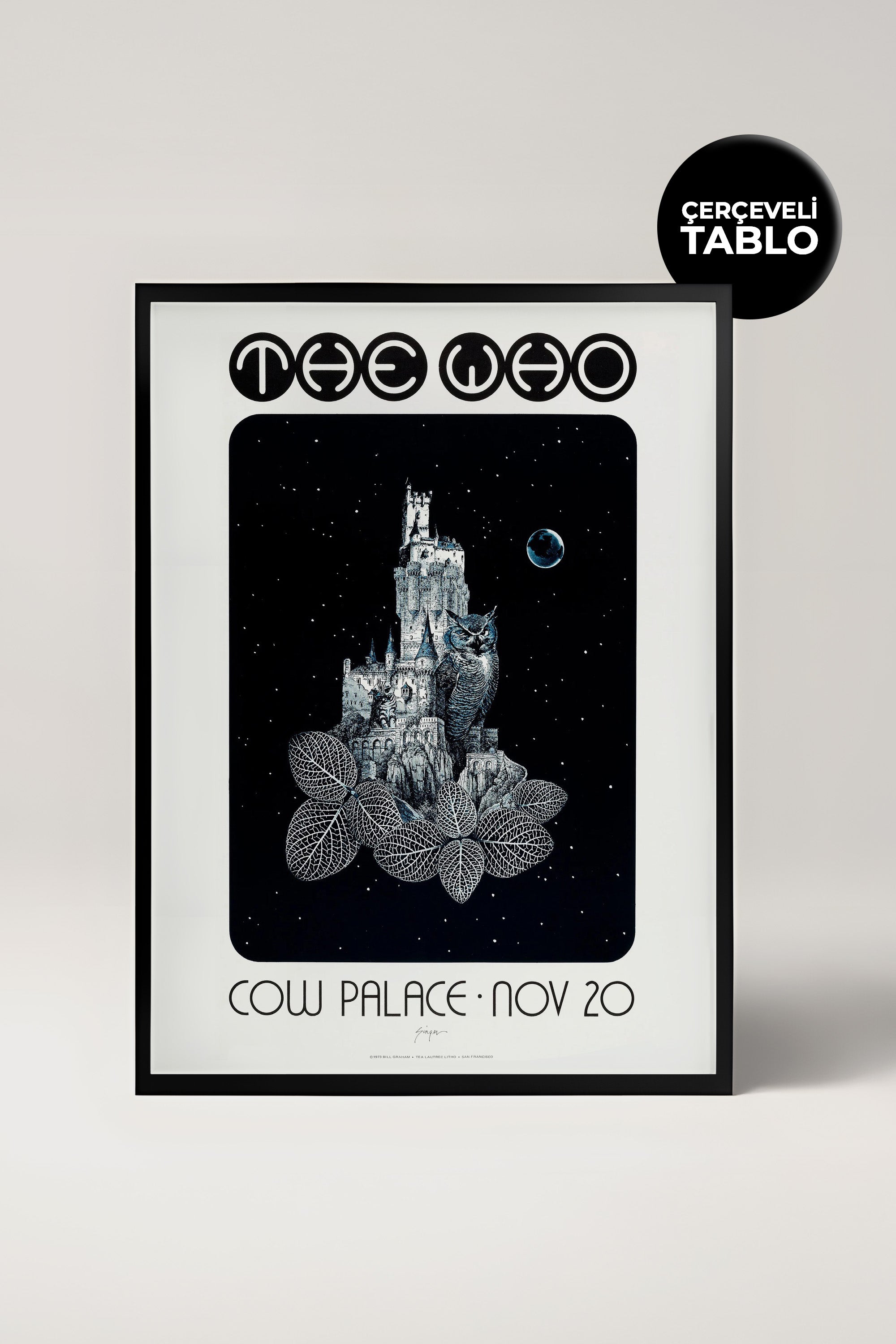 The Who Konser Tasarımlı Retro Çerçeveli Tasarım Tablo