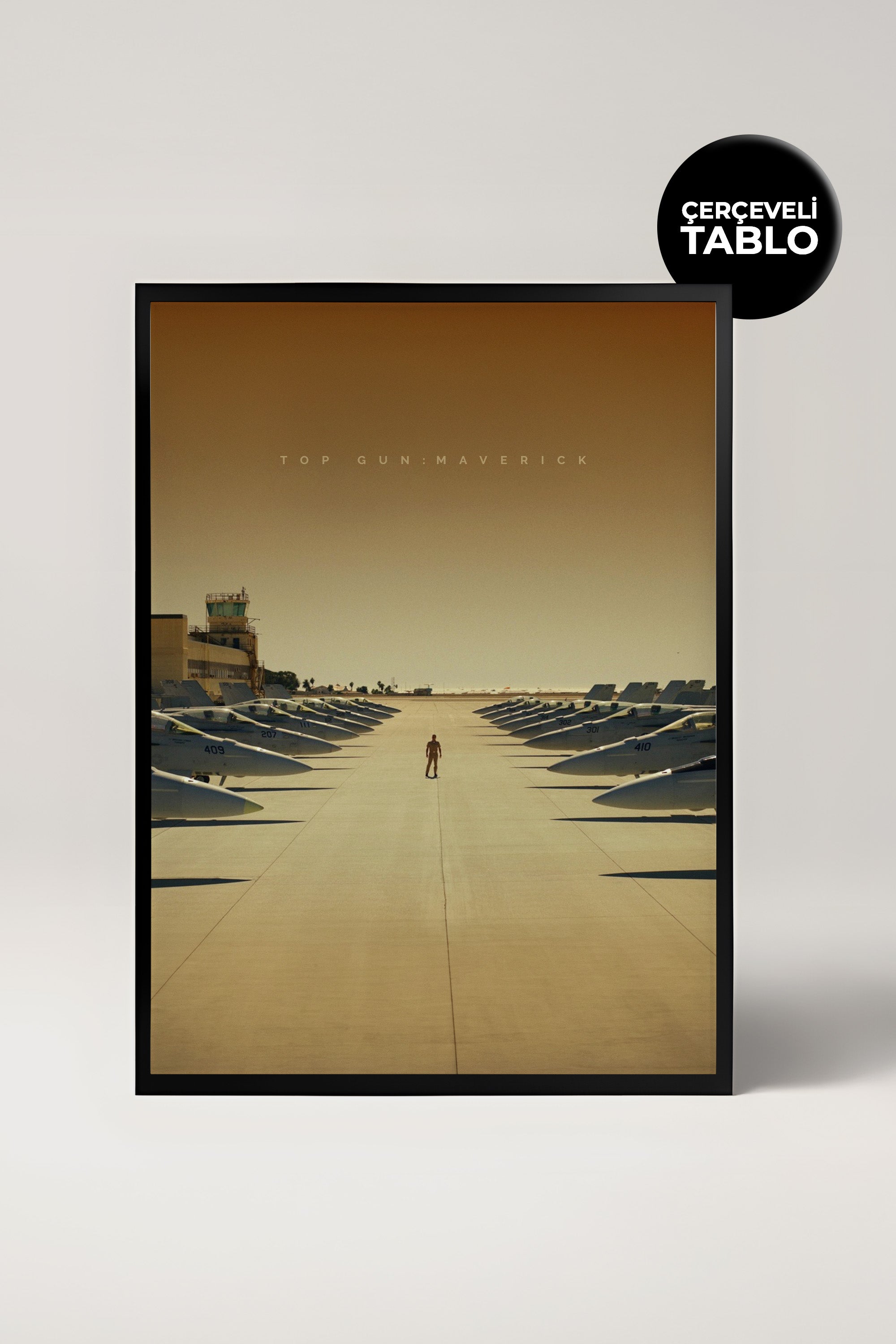 Top Gun Maverick Tasarımlı Çerçeveli Minimal Film Tablo