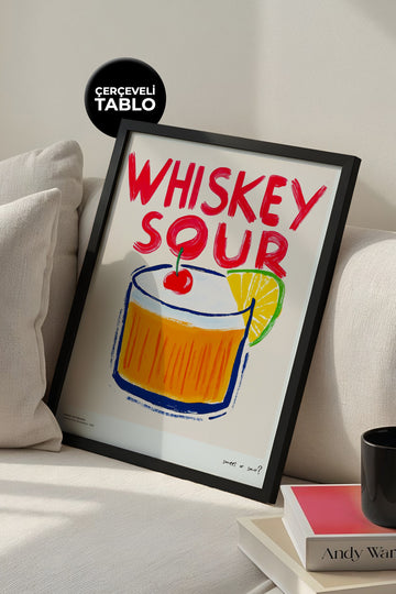 Whiskey Sour Çerçeveli Tasarım Tablo Dolce Vita Koleksiyonu