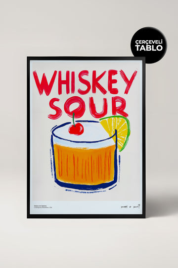 Whiskey Sour Çerçeveli Tasarım Tablo Dolce Vita Koleksiyonu