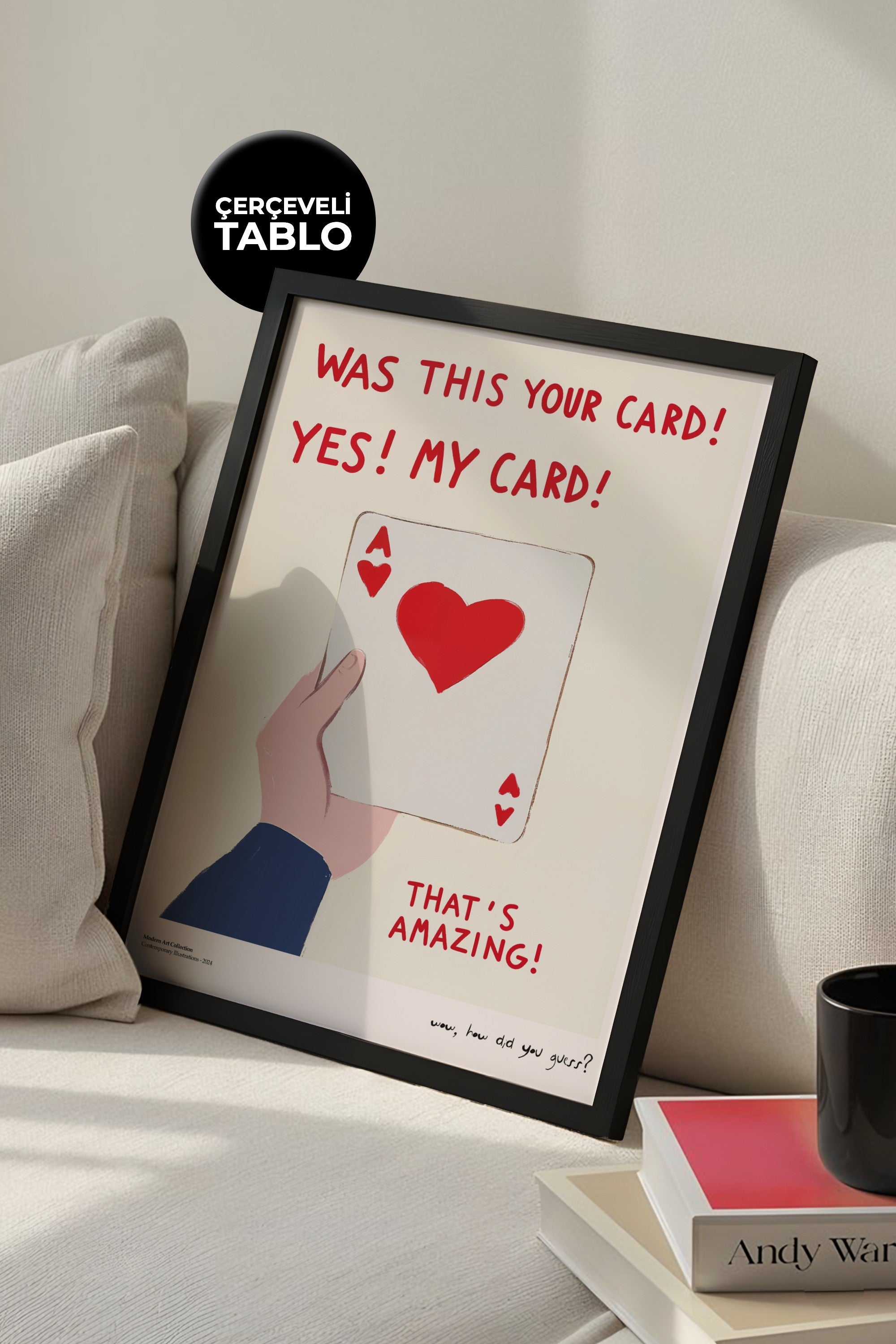 Yes That's My Card Çerçeveli Tasarım Tablo Dolce Vita Koleksiyonu