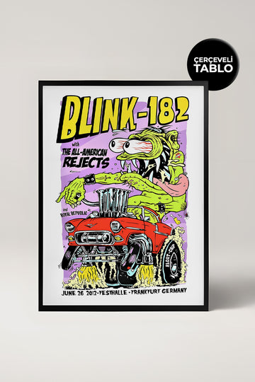 Blink 182 Konser Tasarımlı Retro Çerçeveli Tasarım Tablo No:2