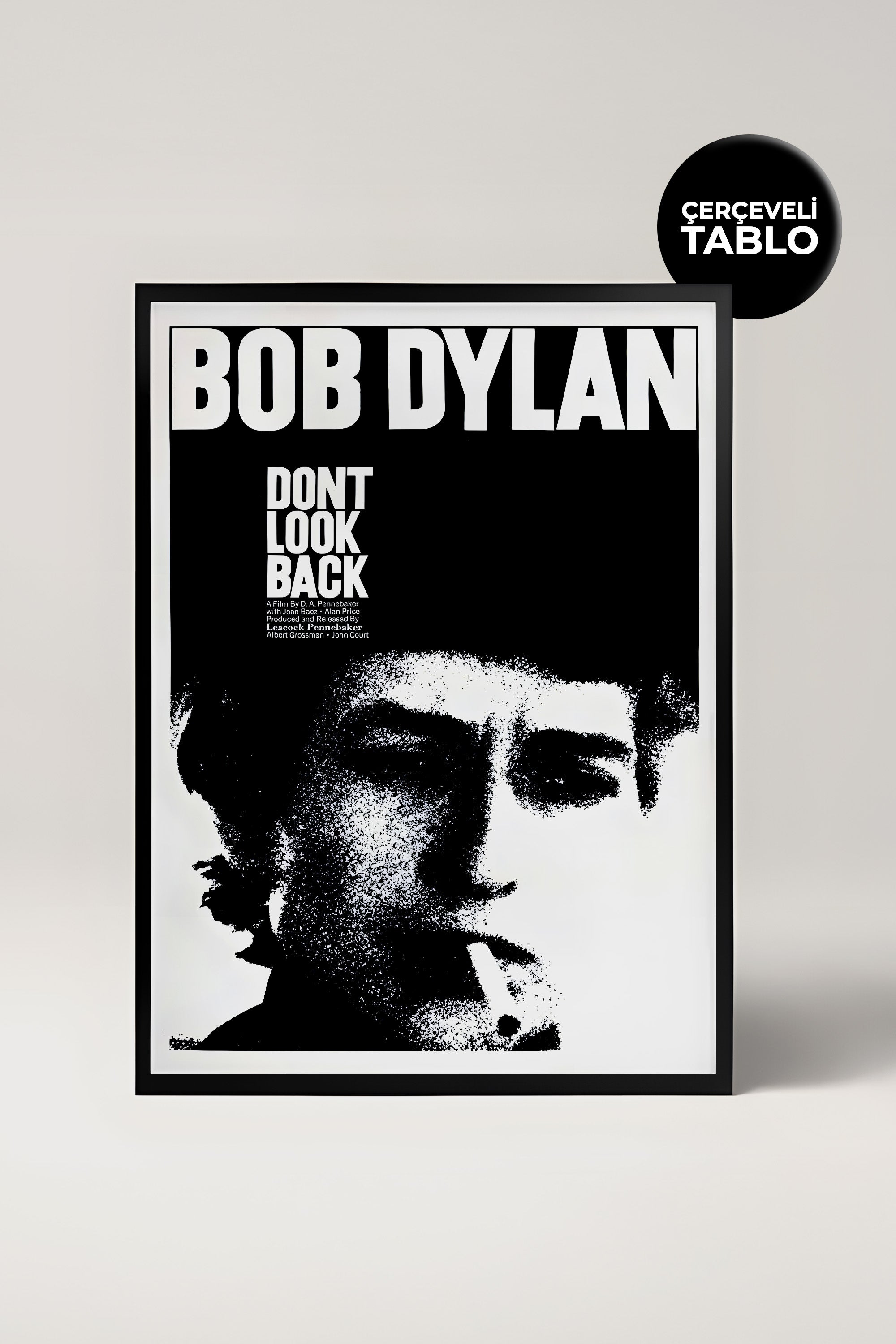 Bob Dylan Konser Tasarımlı Retro Çerçeveli Tasarım Tablo