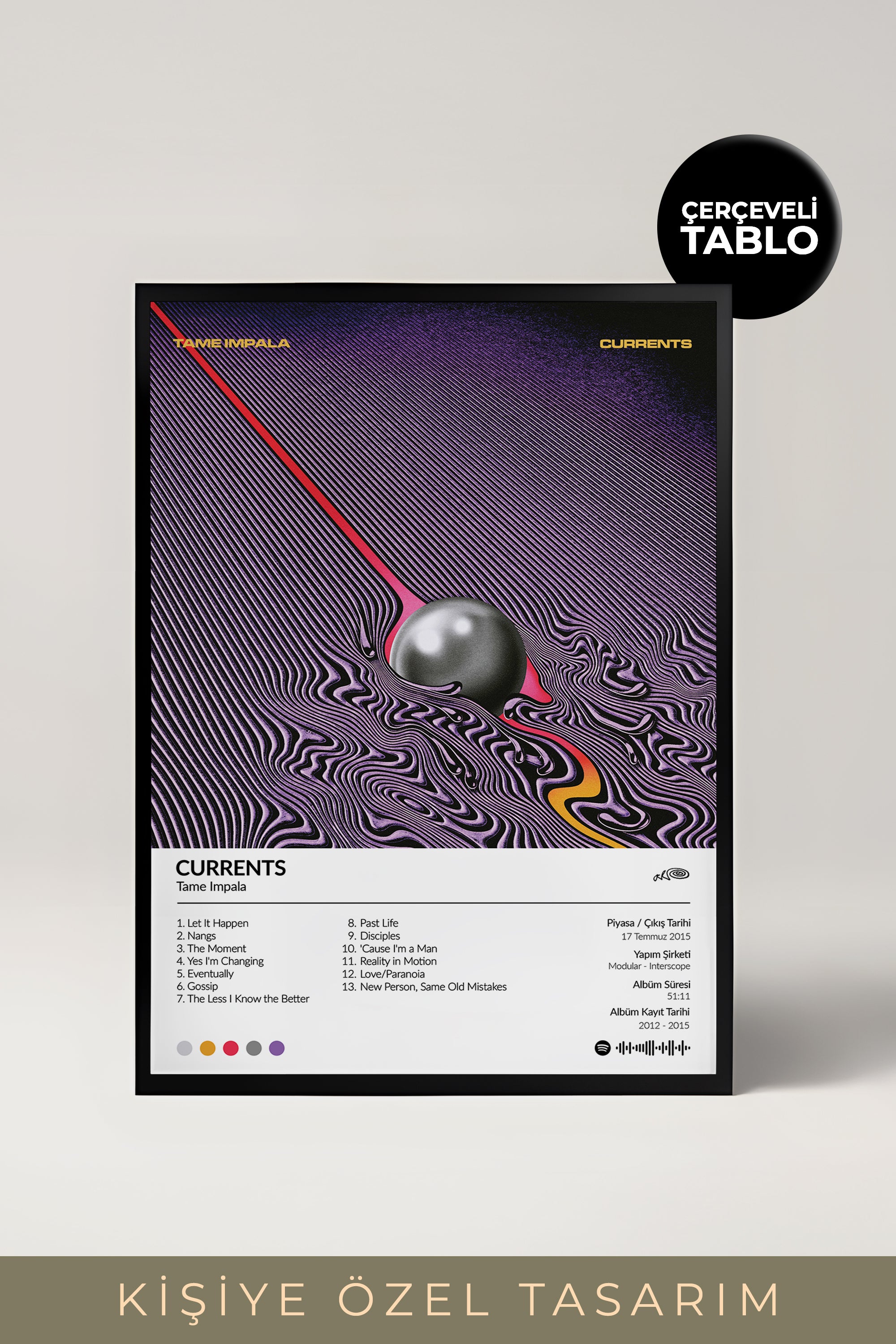 Kişiye Özel Albüm Tasarımlı Çerçeveli Tablo