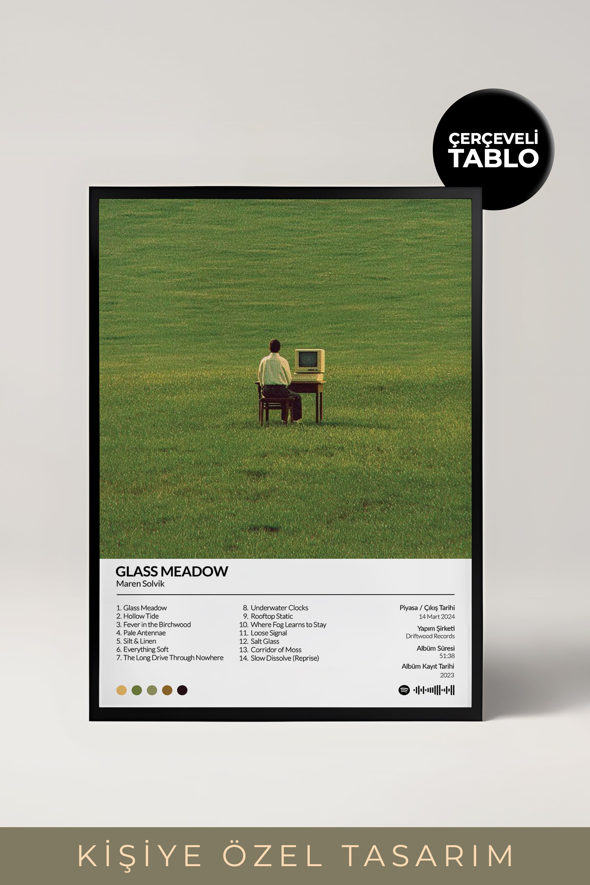 Kişiye Özel Albüm Tasarımlı Çerçeveli Tablo