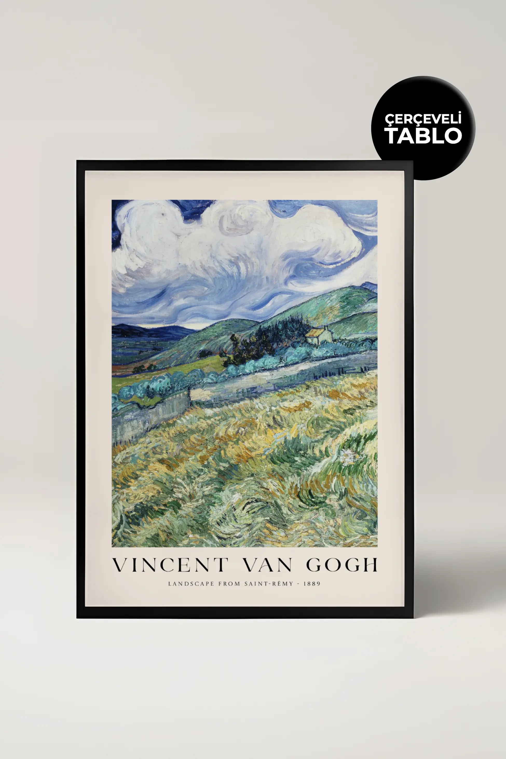 Van Gogh Landscape From Saint Remy Çerçeveli Tablo