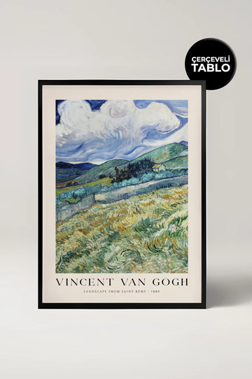 Van Gogh Landscape From Saint Remy Çerçeveli Tablo