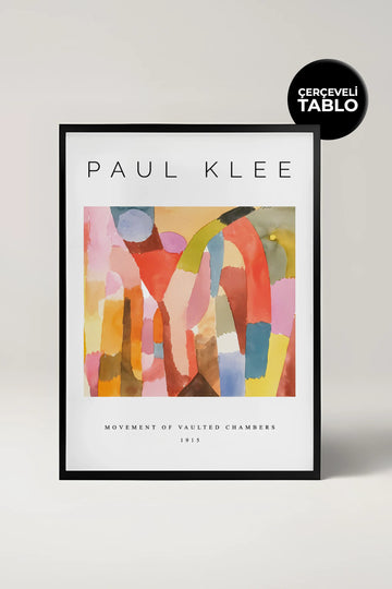 Paul Klee Movement of Vaulted Chambers Ünlü Ressamlar Çerçeveli Tablo