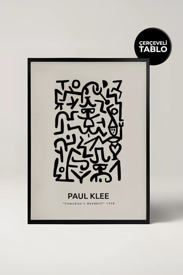 Paul Klee Comedian's Handbill Ünlü Ressamlar Çerçeveli Tablo