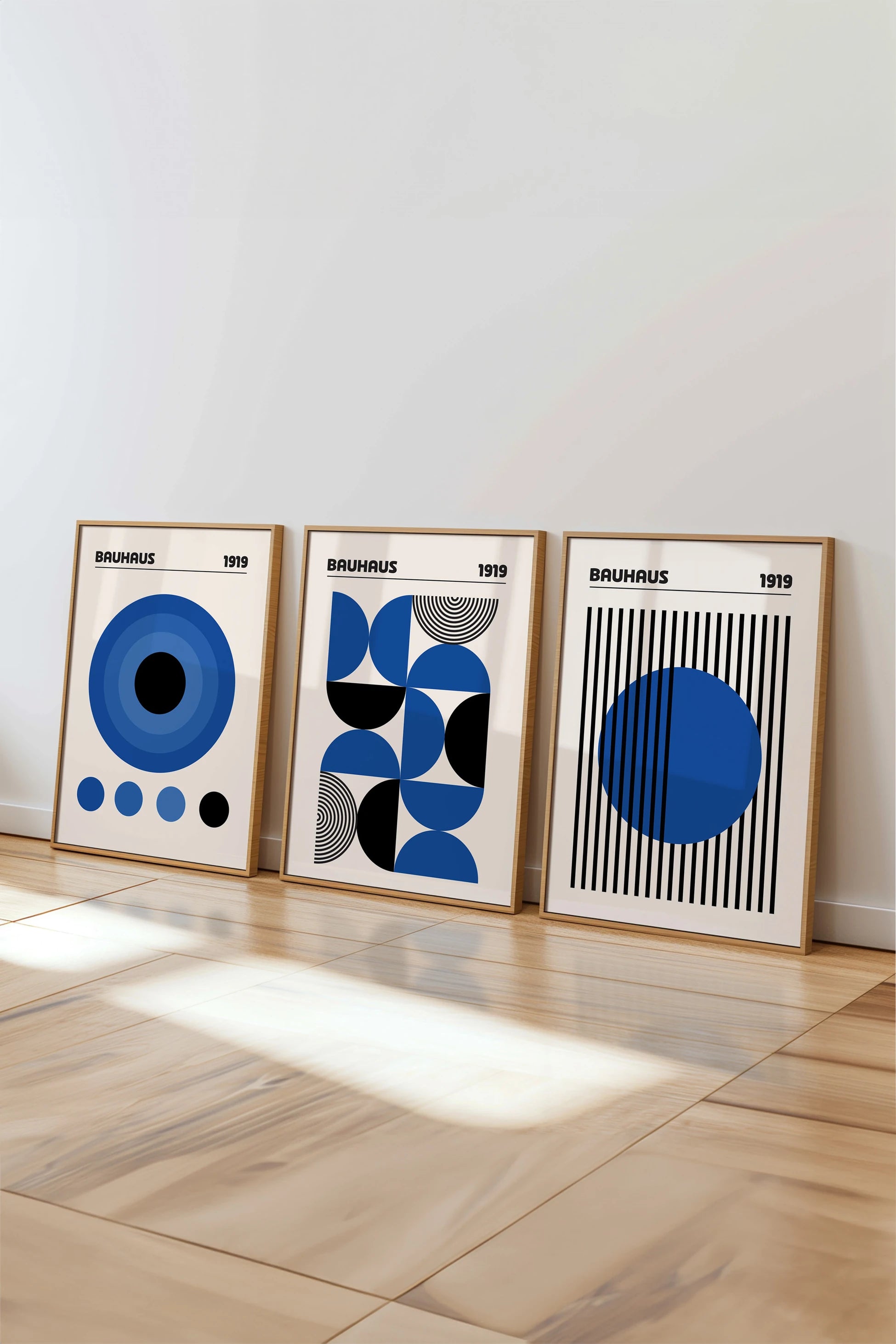 Bauhaus Koleksiyonu No: 12 Tasarımlı 3'lü Çerçeveli Tablo Seti