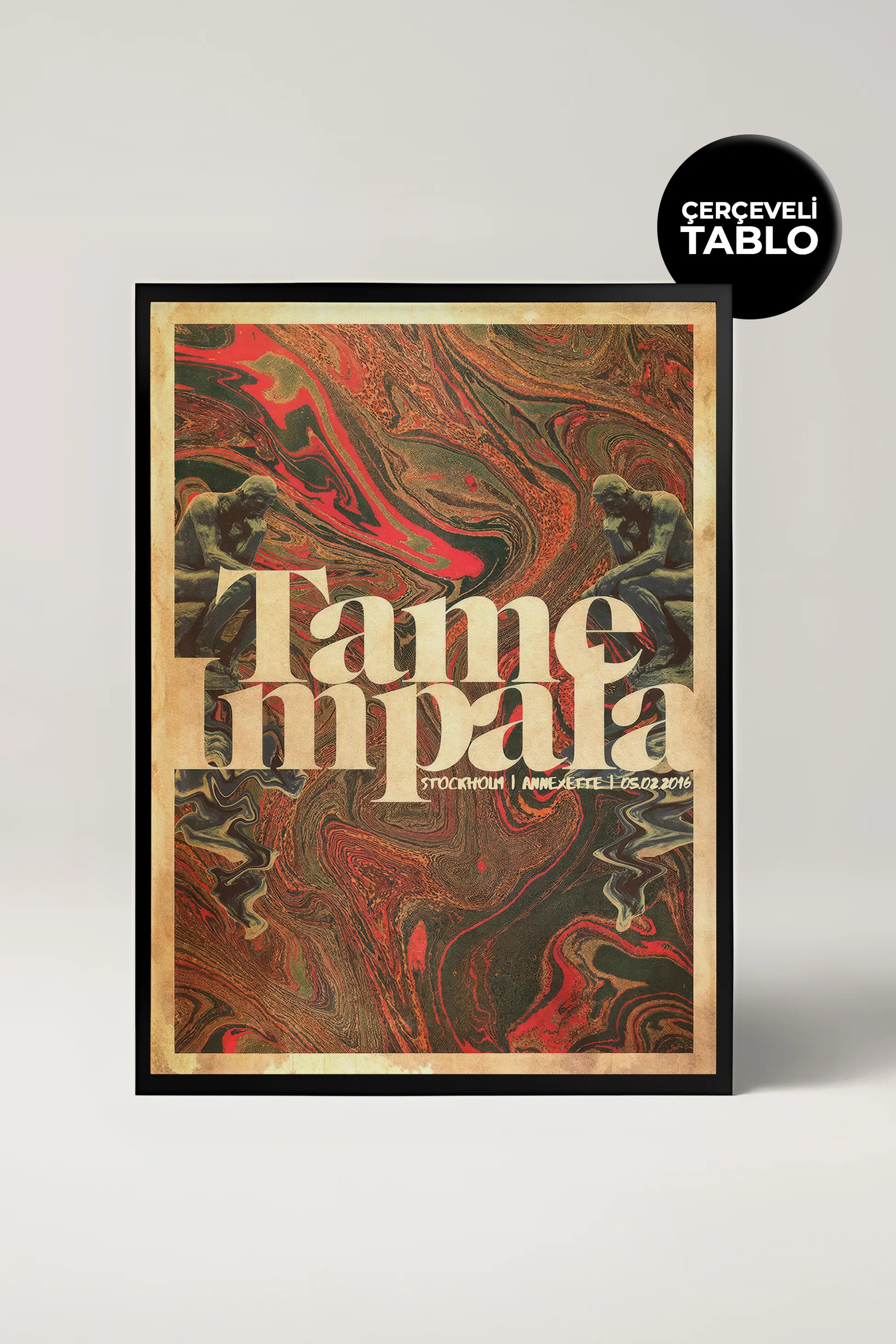 Tame Impala No:5 Konser Tasarımlı Retro Çerçeveli Tasarım Tablo
