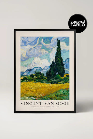 Van Gogh Wheat Field With Cypresses Çerçeveli Tablo