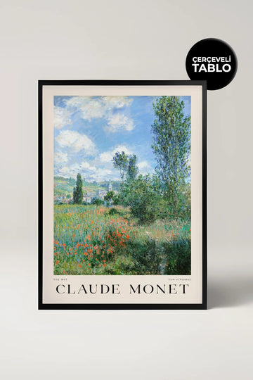 Claude Monet View of Vetheuil Çerçeveli Tablo