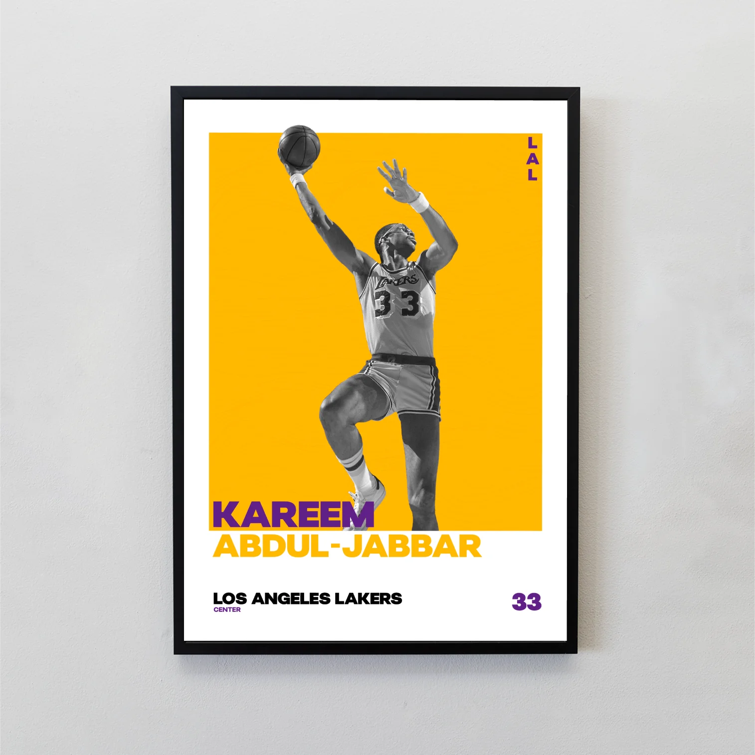 Kareem Abdul-Jabbar Tasarımlı Çerçeveli Tablo | NBA Efsaneleri Koleksiyonu