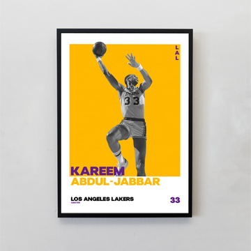 Kareem Abdul-Jabbar Tasarımlı Çerçeveli Tablo | NBA Efsaneleri Koleksiyonu