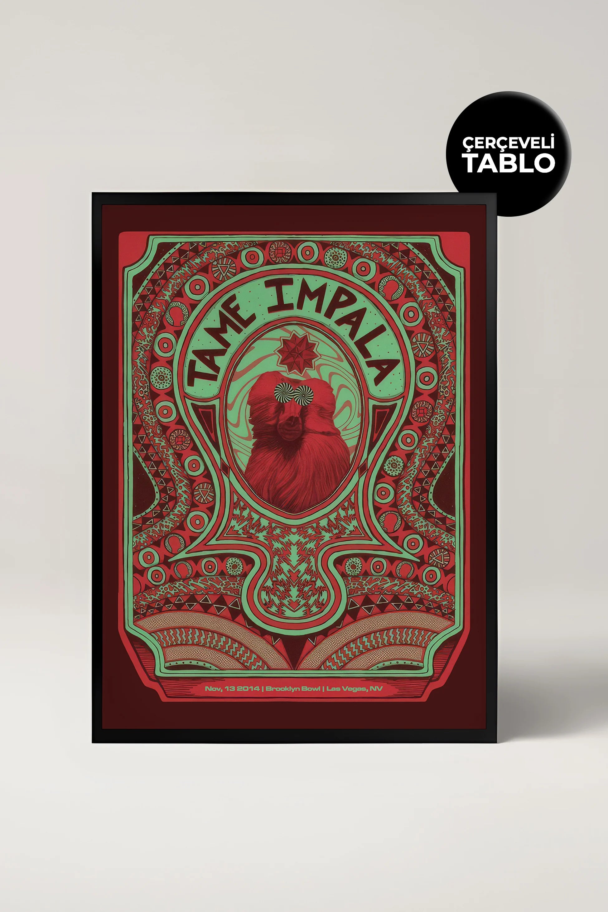 Tame Impala No:3 Konser Tasarımlı Retro Çerçeveli Tasarım Tablo
