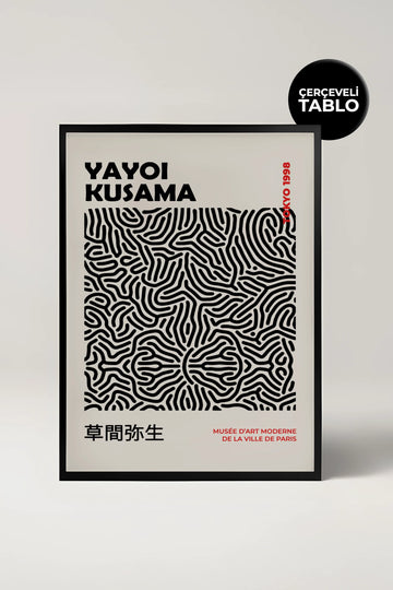 Yayoi Kusama No:1 Ünlü Ressamlar Çerçeveli Tablo