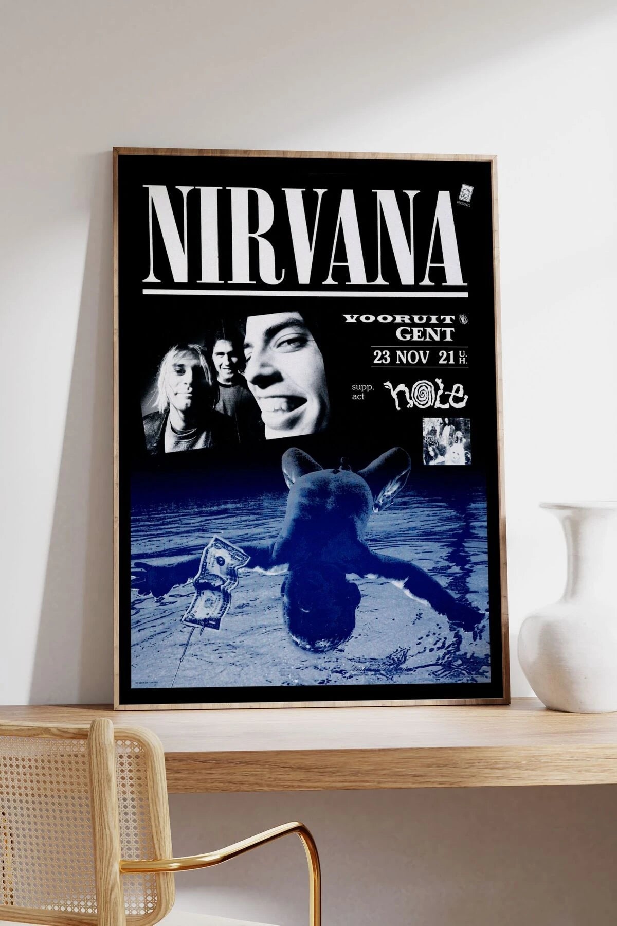 Nirvana Konser Tasarımlı Retro Çerçeveli Tasarım Tablo No:1