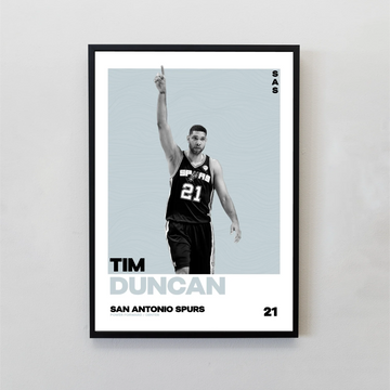 Tim Duncan Tasarımlı Çerçeveli Tablo | NBA Efsaneleri Koleksiyonu