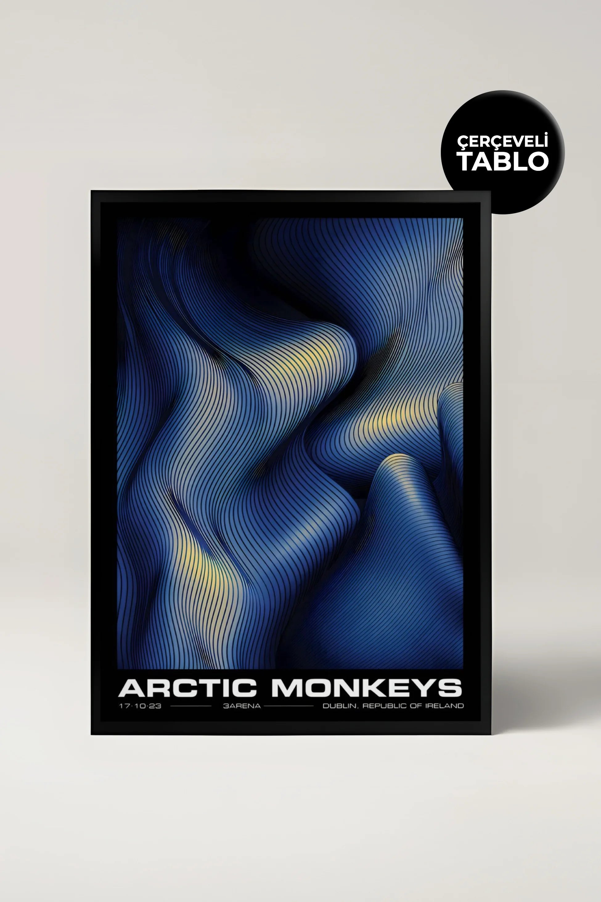 Arctic Monkeys Konser Tasarımlı Retro Çerçeveli Tasarım Tablo No:6