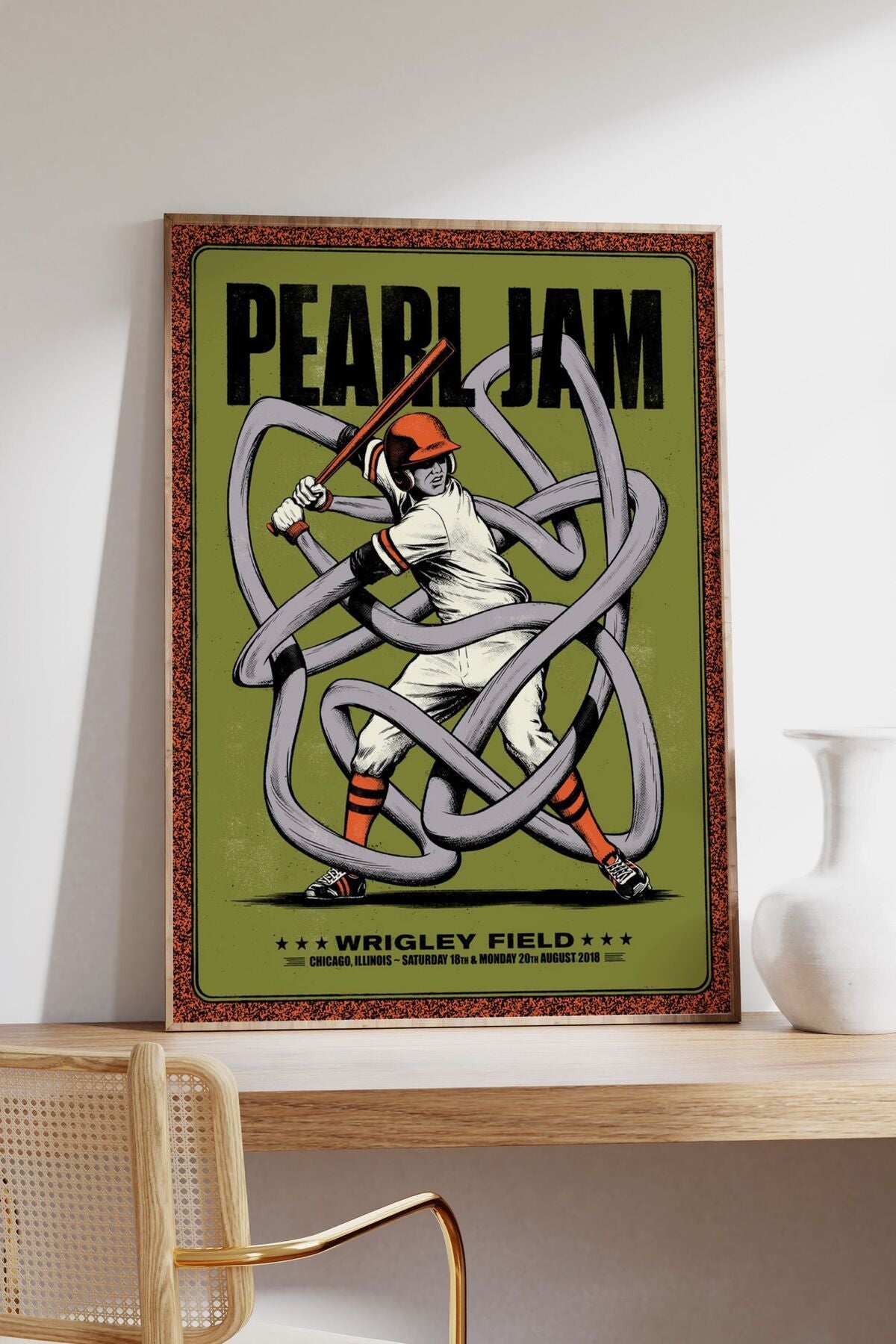 Pearl Jam Konser Tasarımlı Retro Çerçeveli Tasarım Tablo No:2