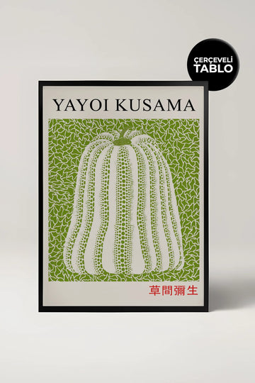 Yayoi Kusama No:4 Ünlü Ressamlar Çerçeveli Tablo