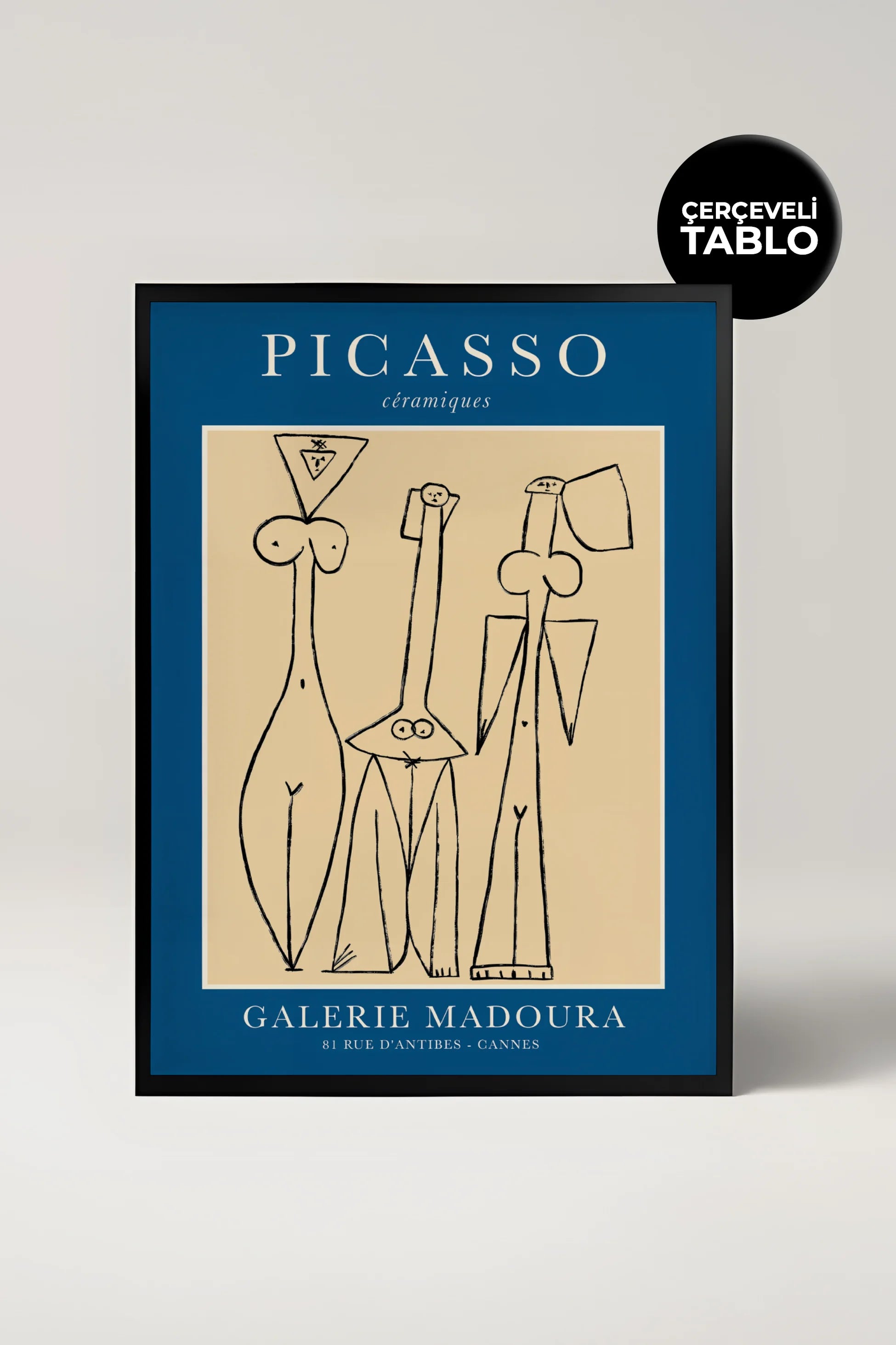 Picasso Ceramiques Ünlü Ressamlar Çerçeveli Tablo