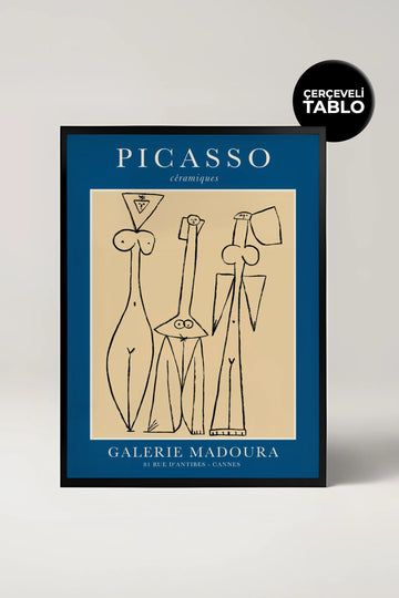 Picasso Ceramiques Ünlü Ressamlar Çerçeveli Tablo