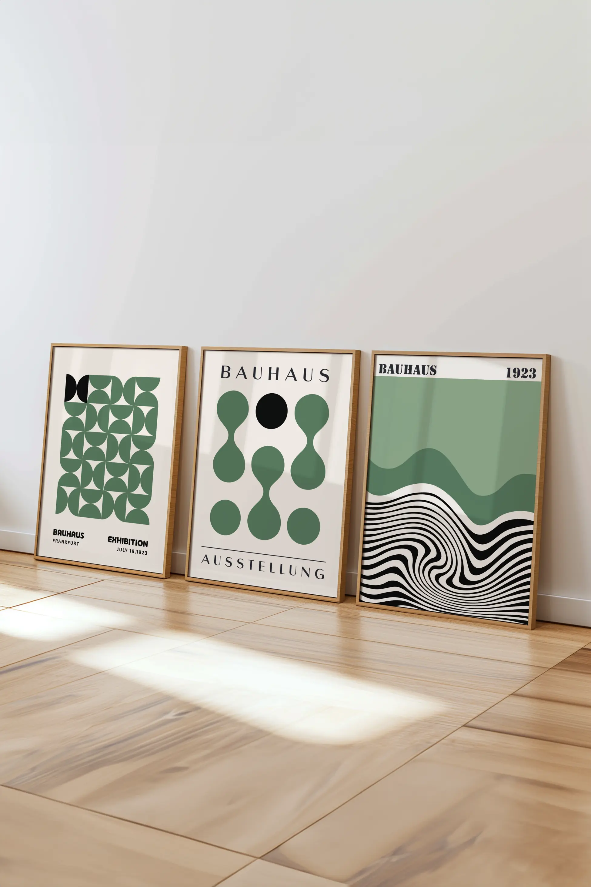 Bauhaus Koleksiyonu No: 4 Tasarımlı 3'lü Çerçeveli Tablo Seti