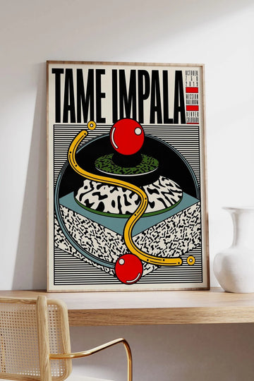 Tame Impala No:1 Konser Tasarımlı Retro Çerçeveli Tasarım Tablo
