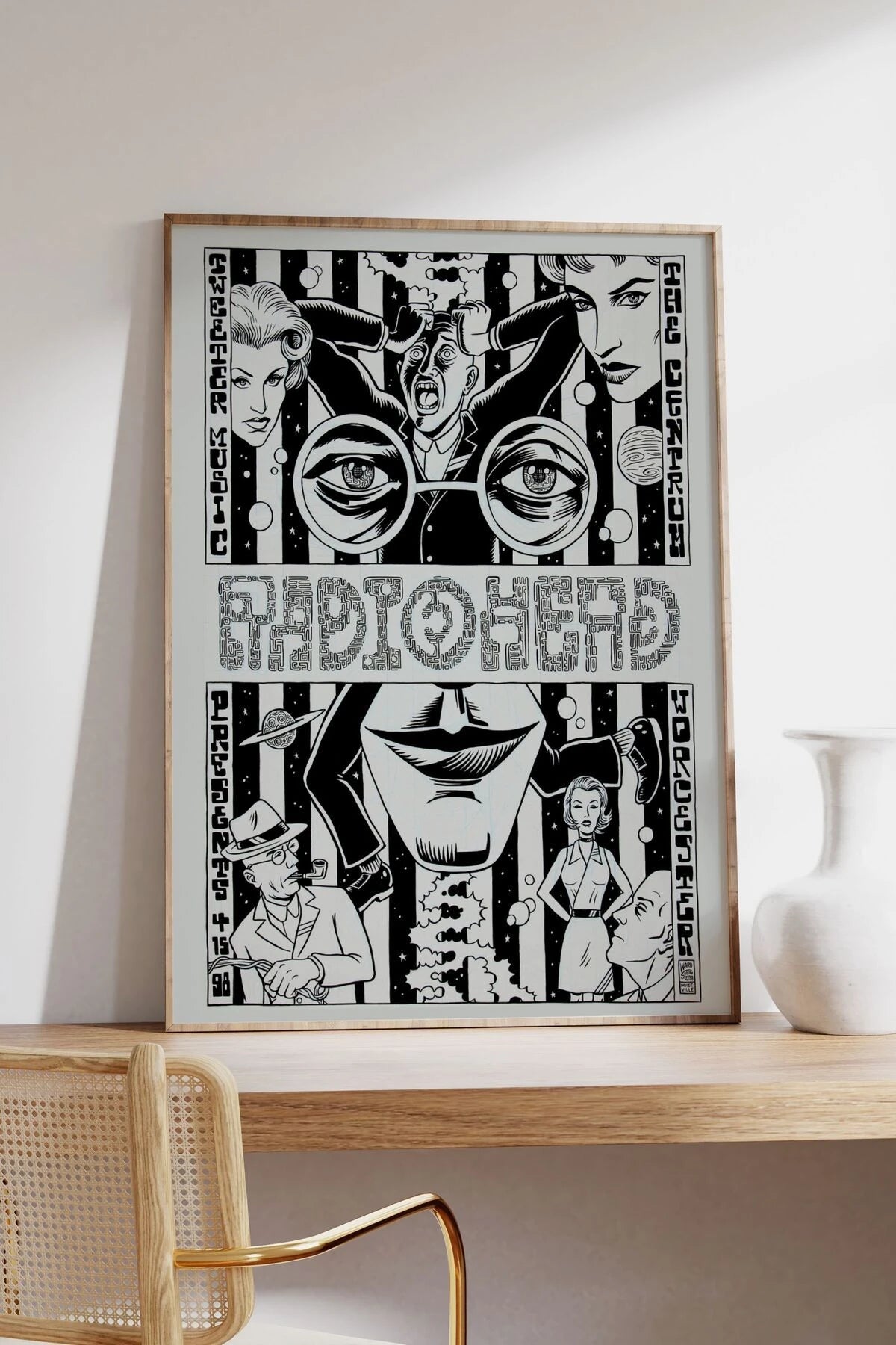 Radiohead Konser Tasarımlı Retro Çerçeveli Tasarım Tablo No:2