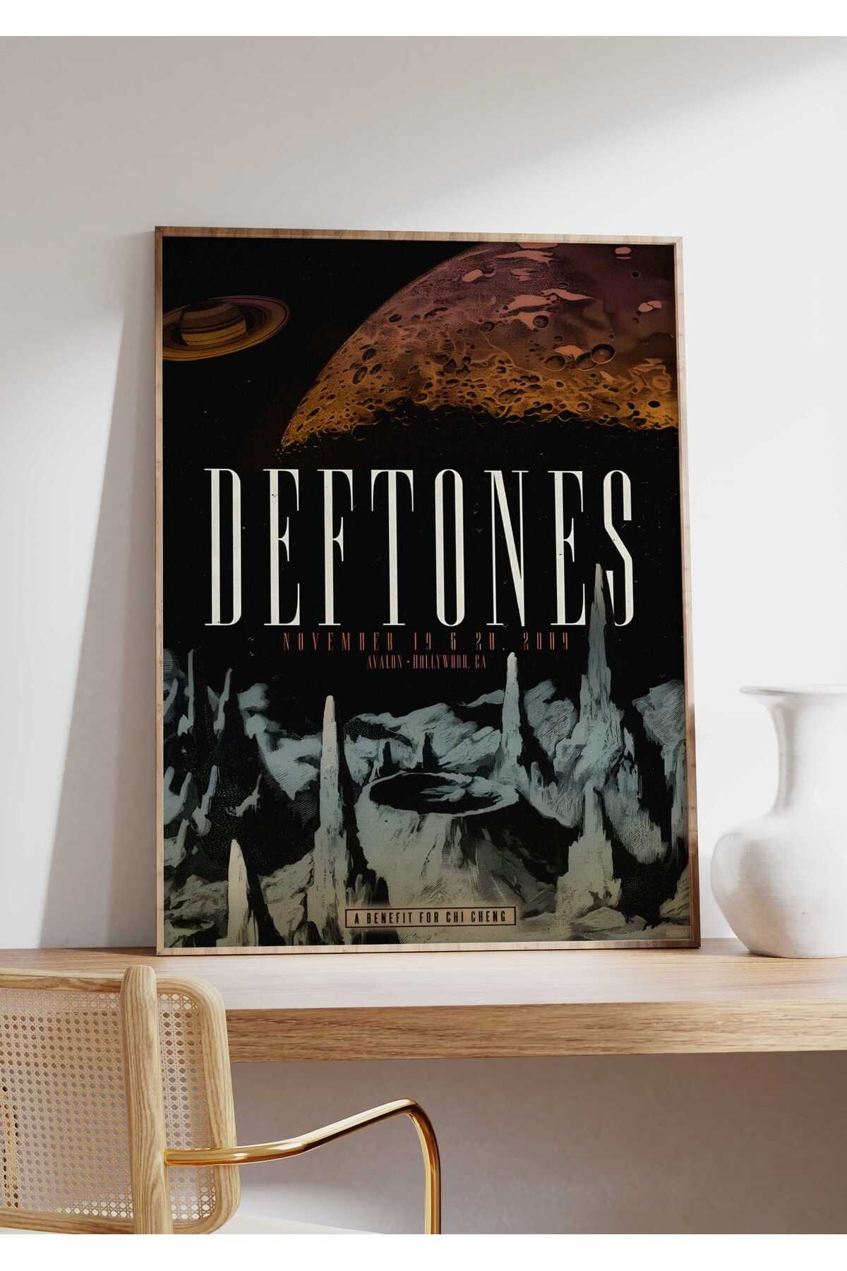 Deftones Konser Tasarımlı Retro Çerçeveli Tasarım Tablo