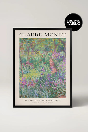 Claude Monet The Artists Garden in Giverny Çerçeveli Tablo