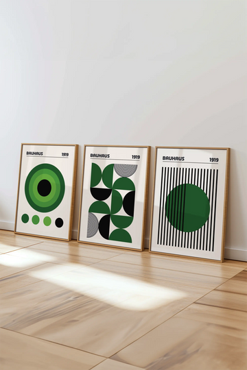 Bauhaus Koleksiyonu No: 11 Tasarımlı 3'lü Çerçeveli Tablo Seti