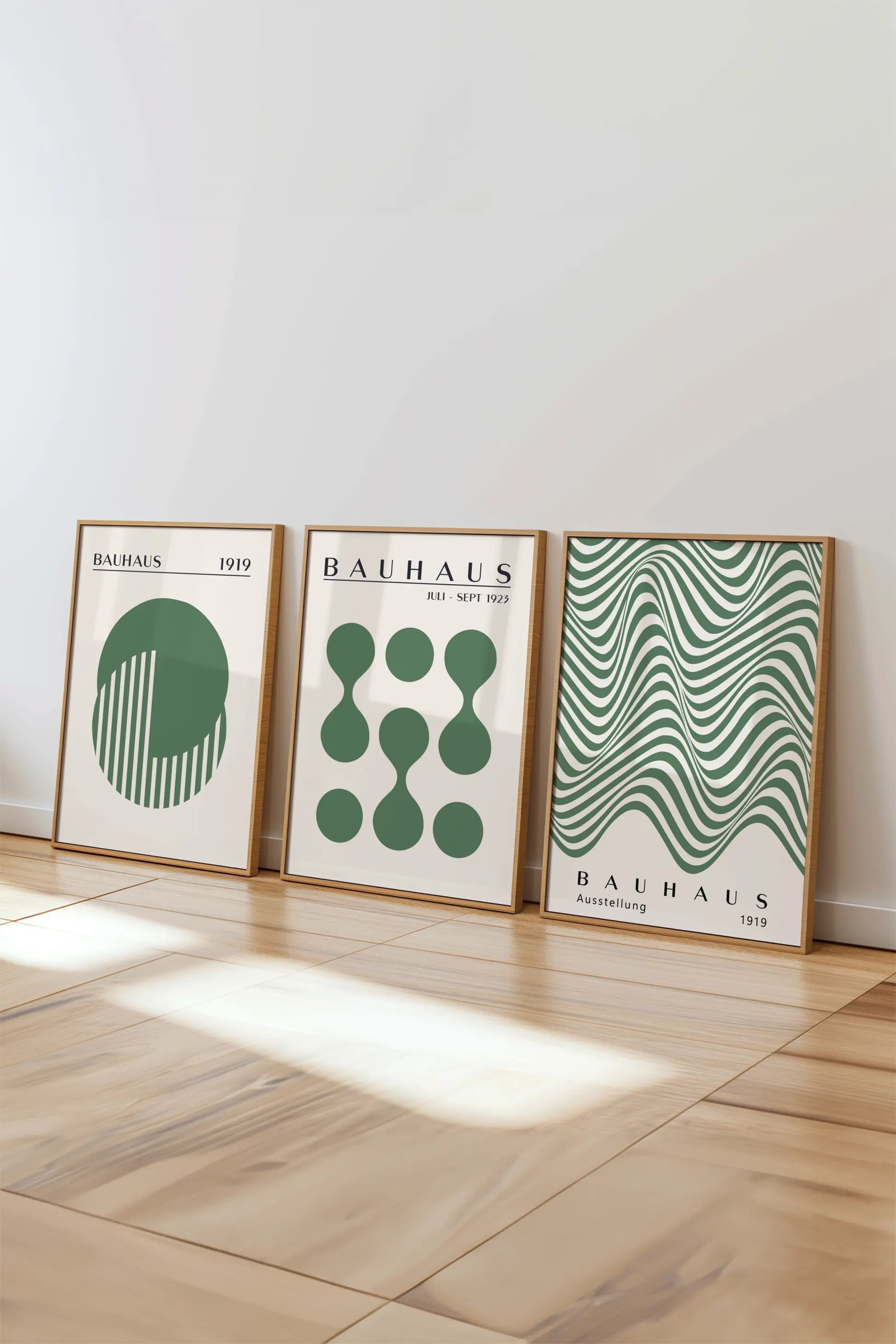 Bauhaus Koleksiyonu No: 2 Tasarımlı 3'lü Çerçeveli Tablo Seti