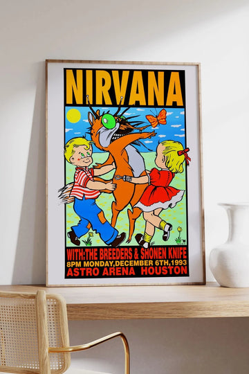 Nirvana Konser Tasarımlı Retro Çerçeveli Tasarım Tablo No:2